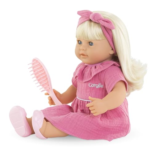 Corolle Jade vanilla-scent vinyl close-up highlights sensory appeal for pretend play.