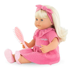 Corolle Jade vanilla-scent vinyl close-up highlights sensory appeal for pretend play.