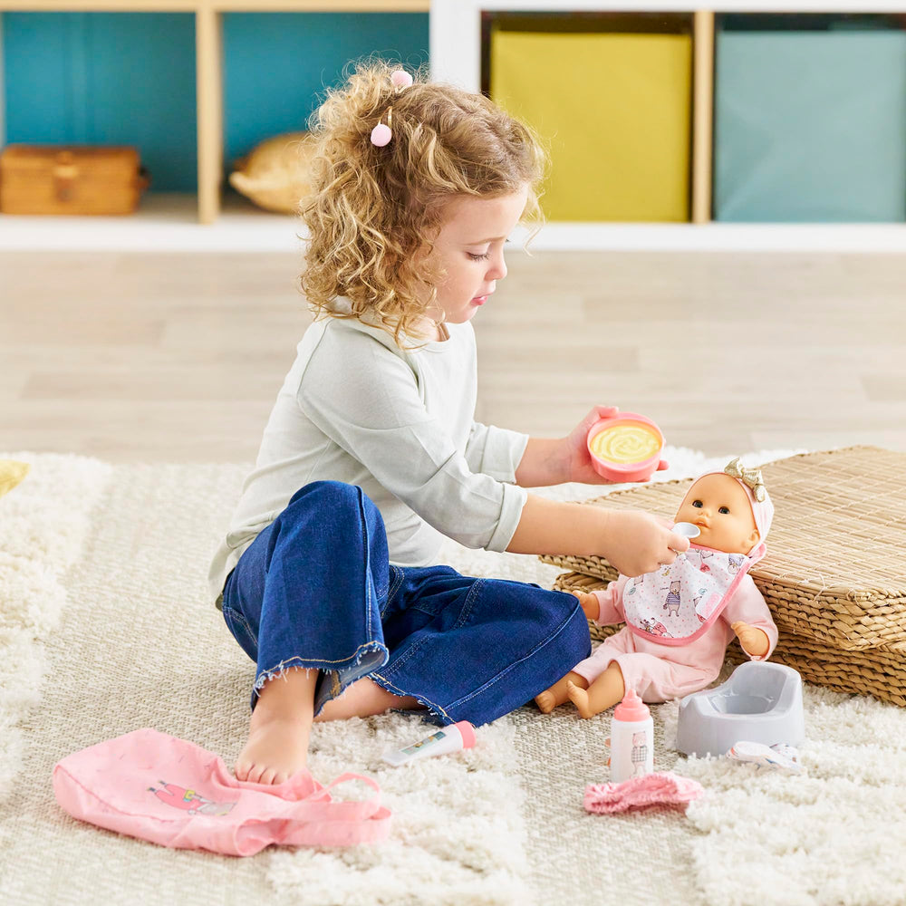 Corolle Large Accessories Bib supports mealtime pretend play and keeps outfits tidy