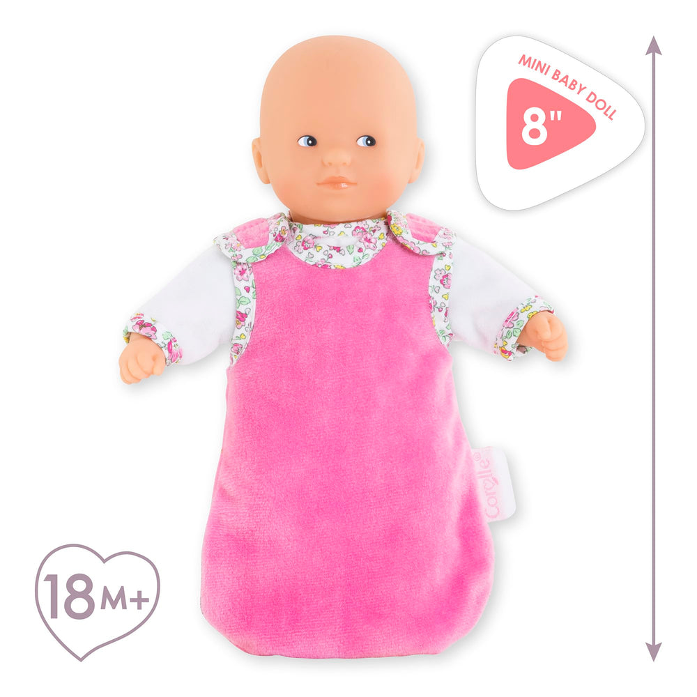 Compact 8-inch Corolle doll easy to hold and carry on adventures