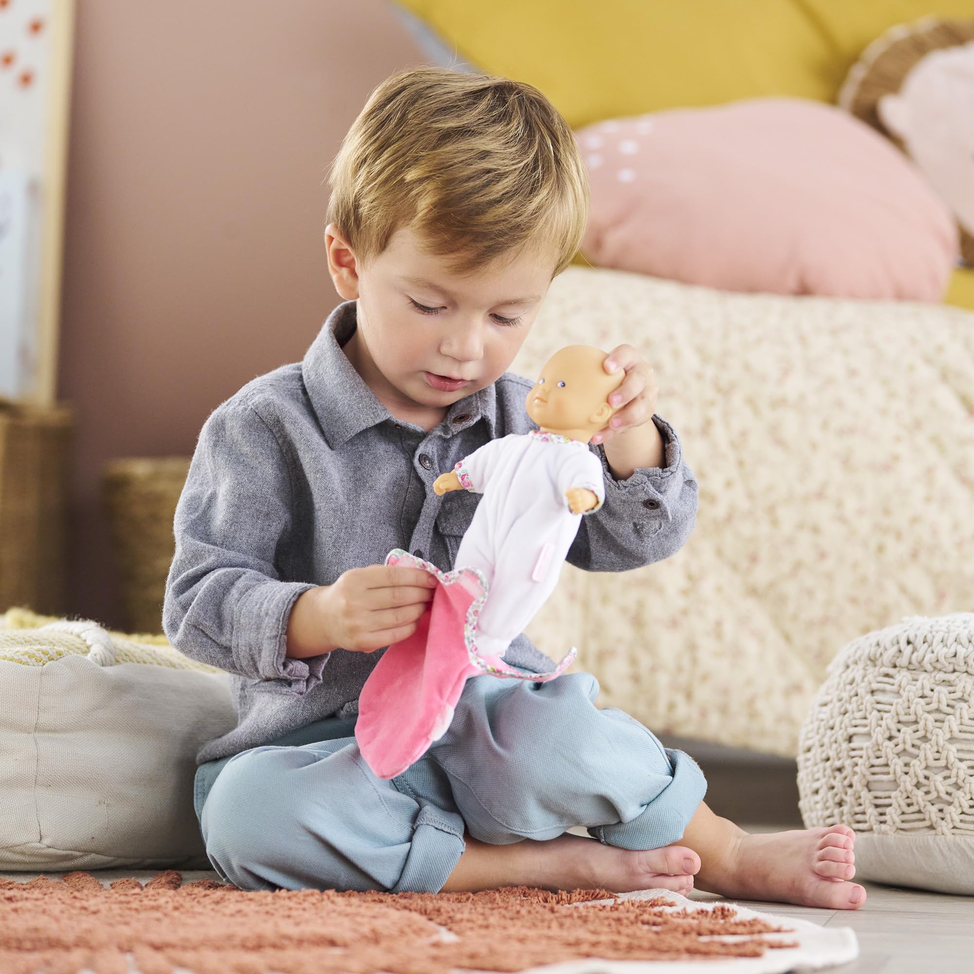 Corolle 8-inch doll with sleeping bag for cozy bedtime routines