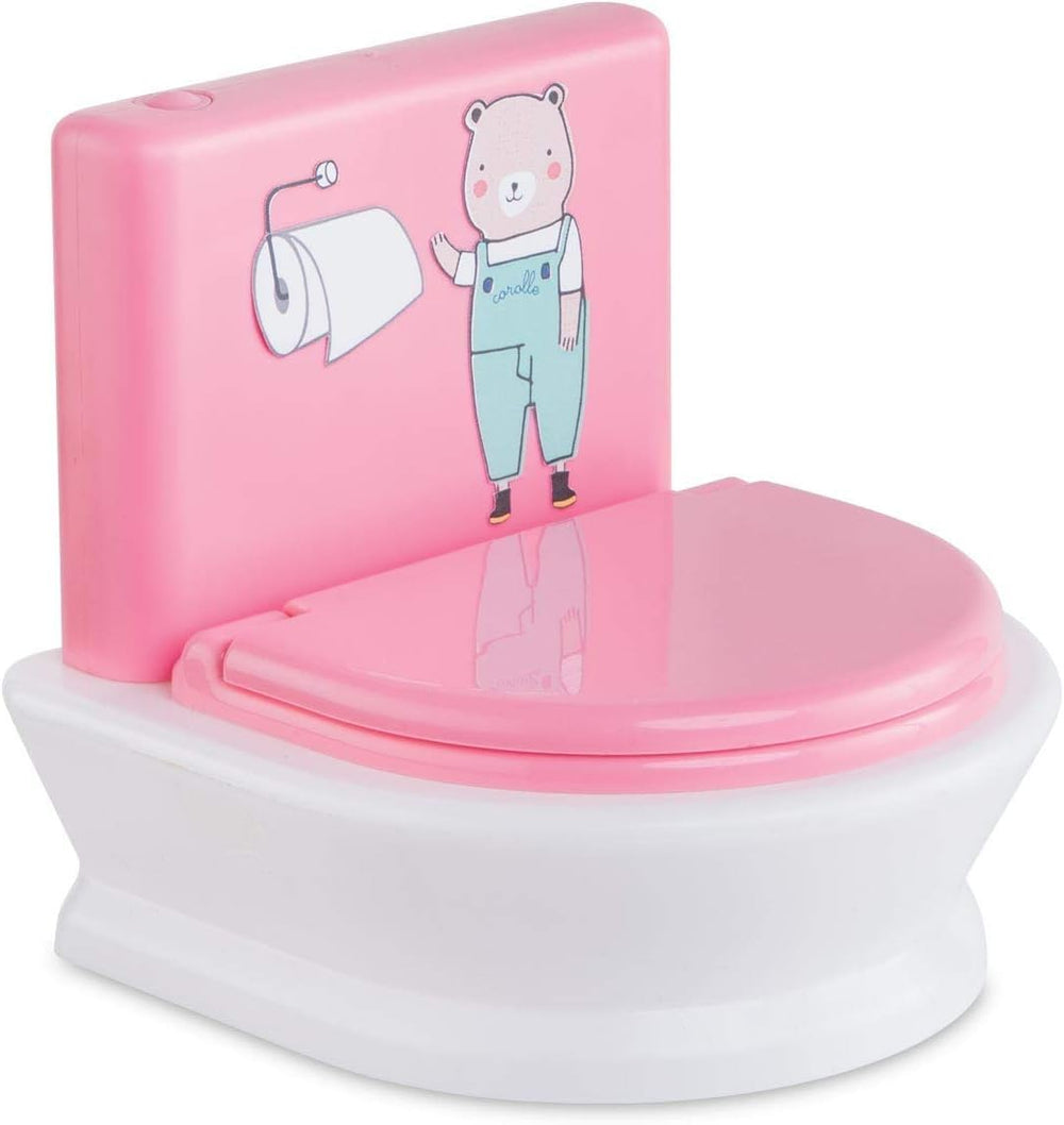 Corolle potty training doll toilet with flush sound fosters playful bathroom routines.