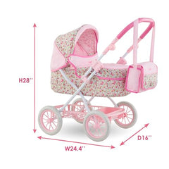 Corolle stroller with smooth-rolling wheels for easy pushing.