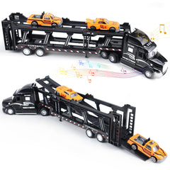 CORPER TOYS car carrier truck front view with a durable play-ready design