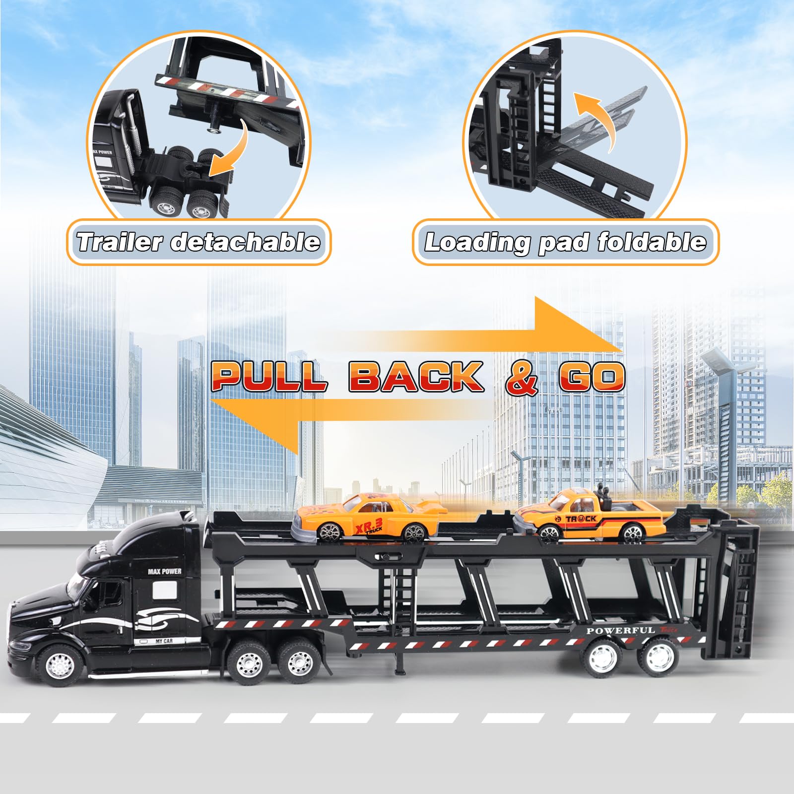 CORPER TOYS detachable carrier truck showcases modular play setup