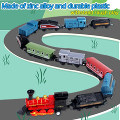 CORPER TOYS train set closeup; vivid colors and realistic details spark storytelling.
