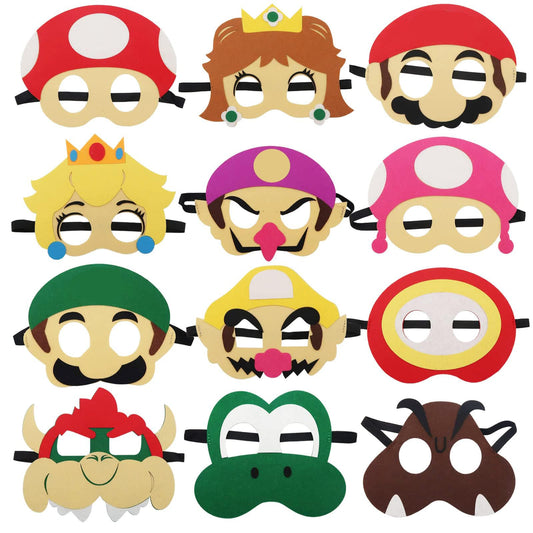 Corpower 12Pcs felt masks pack for kids with soft touch and safe wear