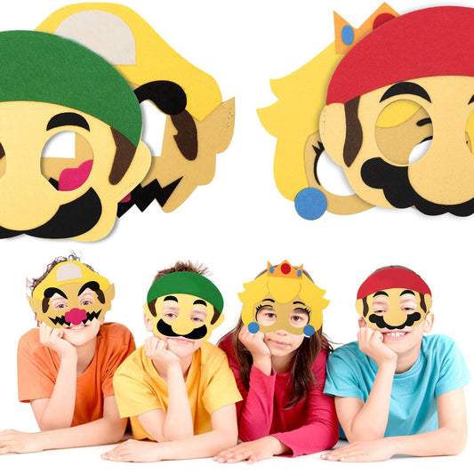 Corpower felt masks set featuring birthday designs for imaginative play and party fun