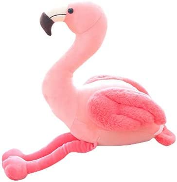 COSGOO flamingo plush on the couch for movie night comfort.