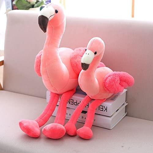 COSGOO flamingo plush features realistic eyes and nose details.
