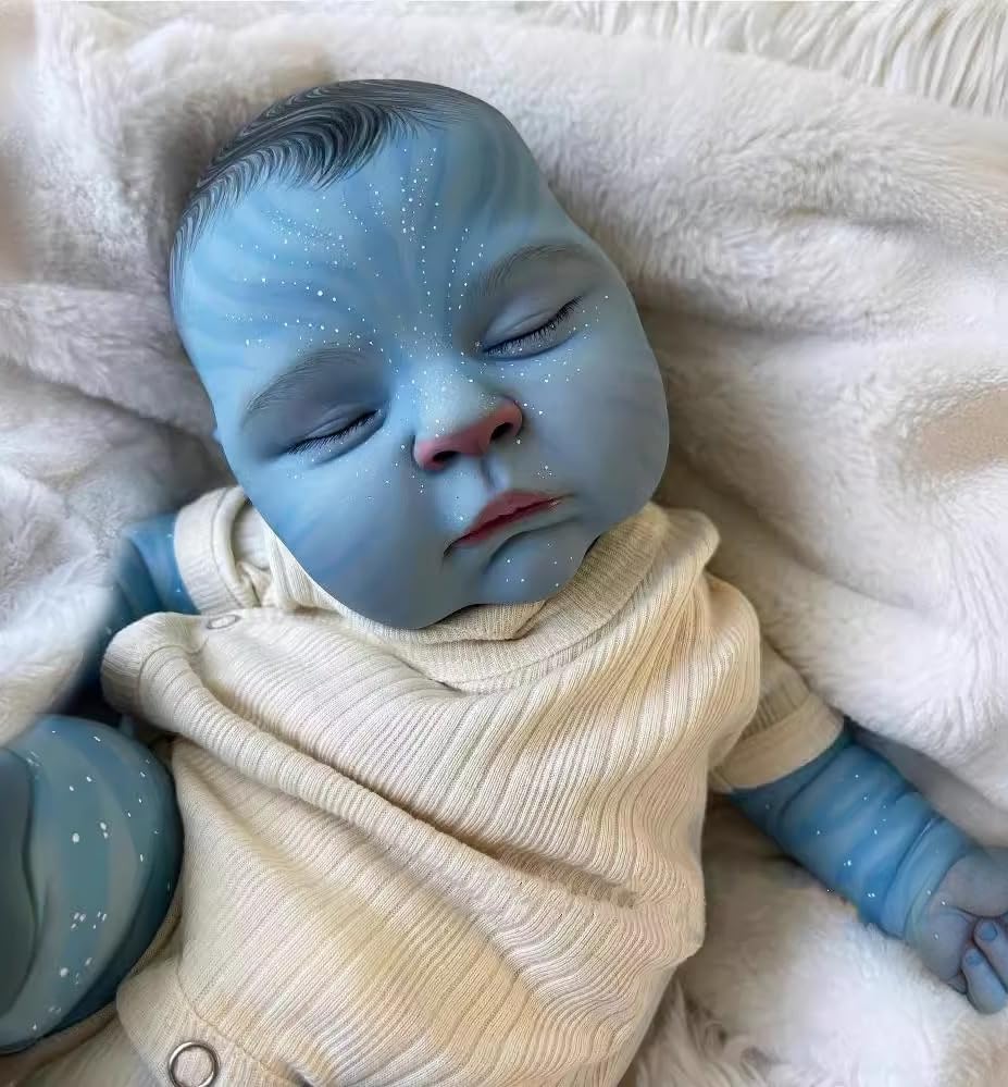 cosheng newborn reborn doll with closed eyes in sleeping pose.