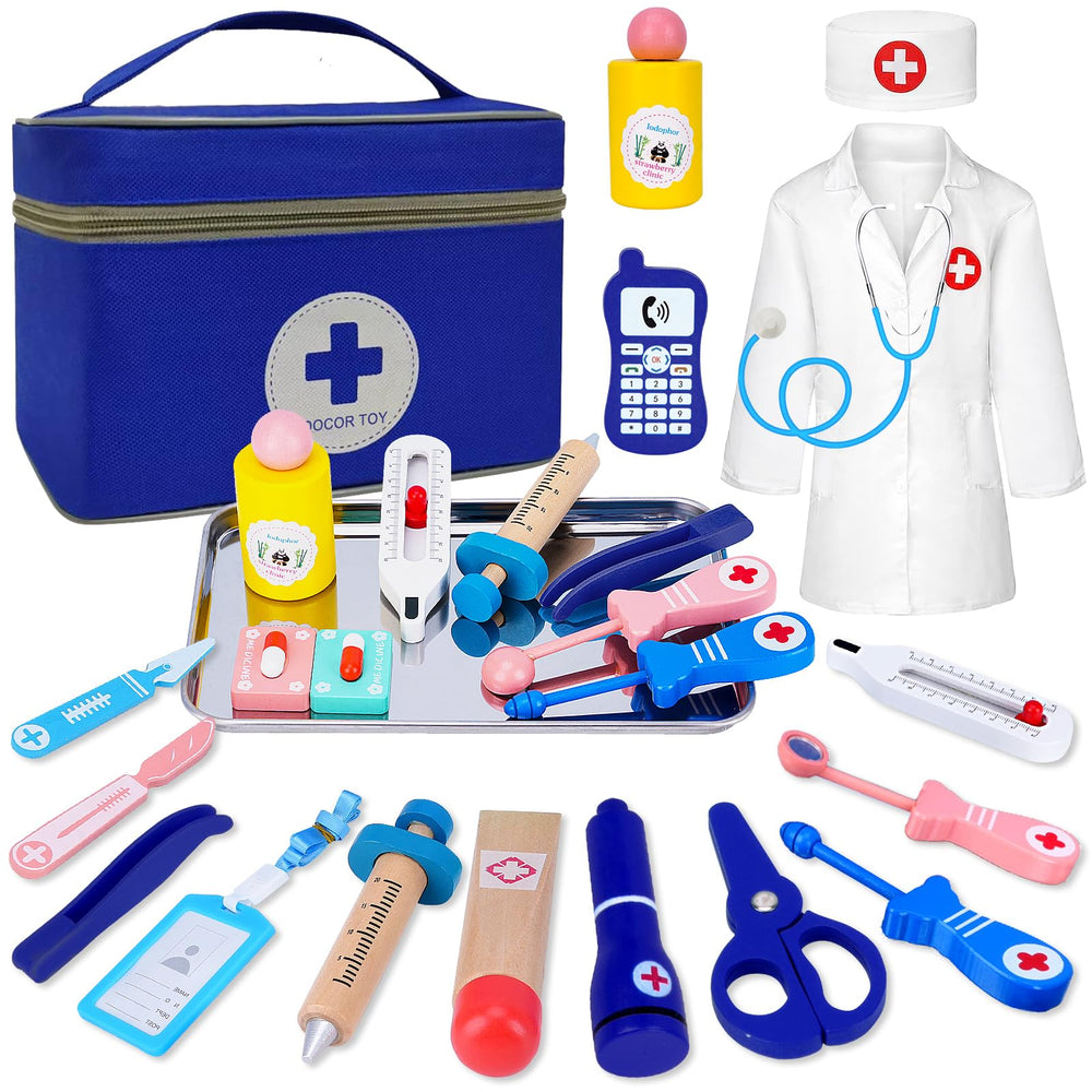 COSILY wooden stethoscope for kids aids imaginative medical role-play.