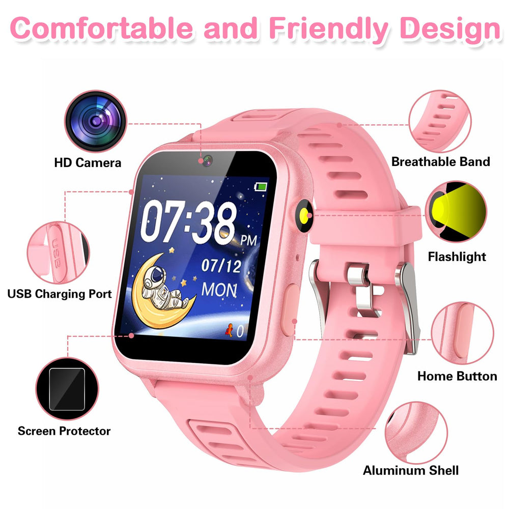 Cosjoype Kids Game Watch aluminum frame adds durable, premium feel for kids.