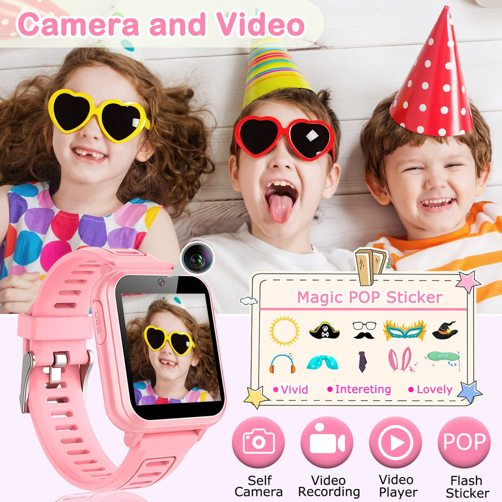 Cosjoype Kids Game Watch selfie camera captures playful moments clearly.