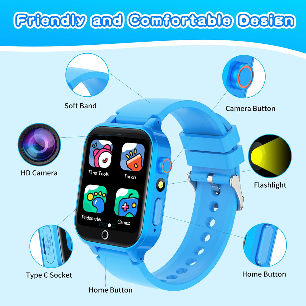 Cosjoype Kids Smart Watch battery life lasts over a week on a full charge.