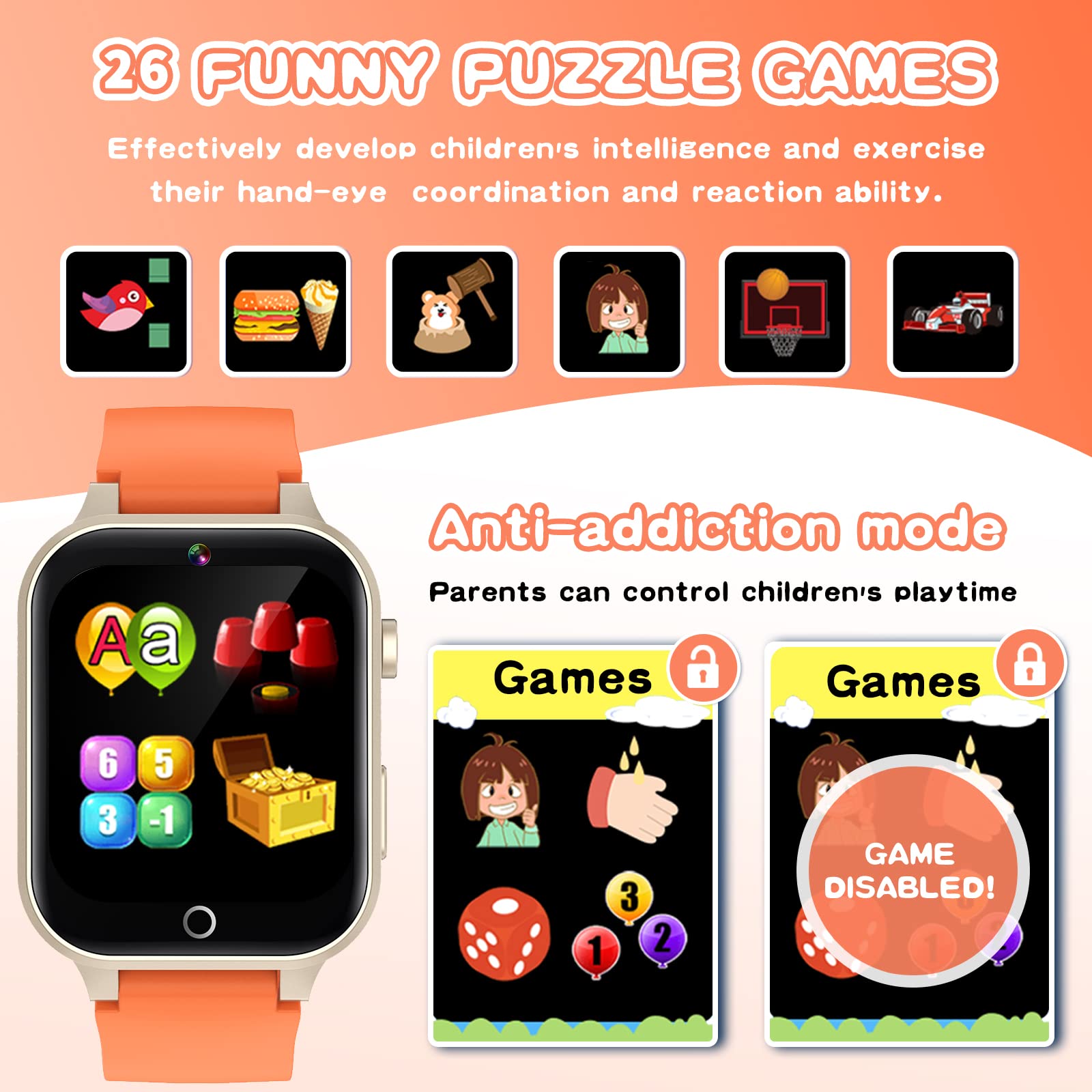Cosjoype Kids Smart Watch camera shot showing selfie and video capture capabilities
