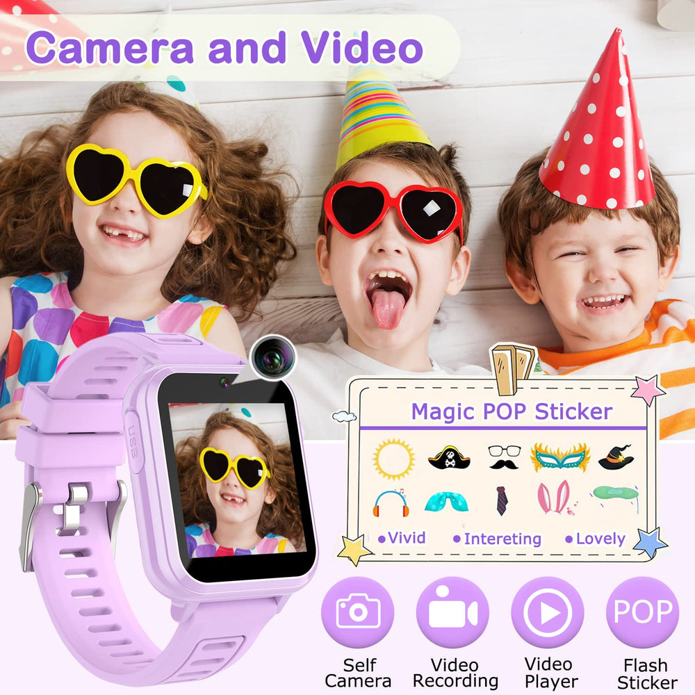 Cosjoype Kids Watch learning-cards offer interactive prompts for early education.