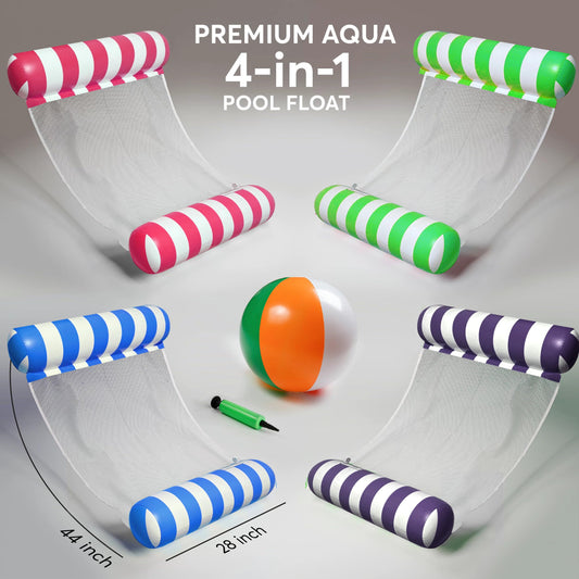 Cosmic Chameleon beach ball beside the float enhances group pool fun.