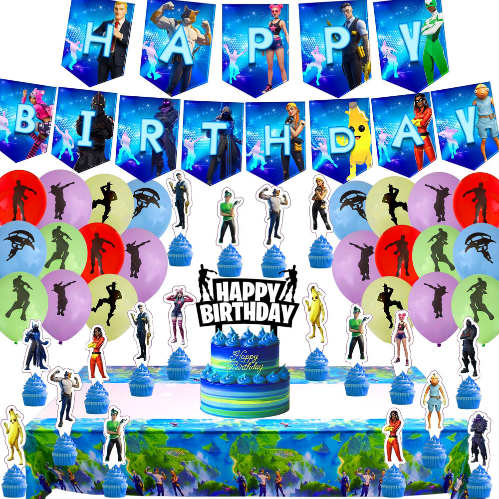 Cosmic Party gaming birthday banner highlights the theme for vibrant party photos