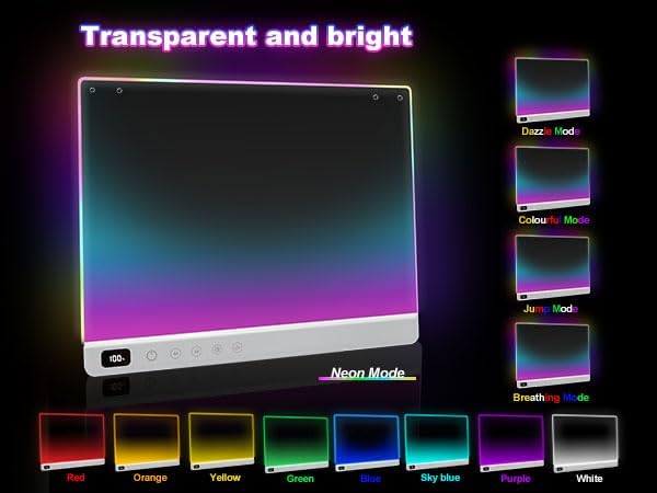 Cosmody LED drawing board includes seven markers for colorful art