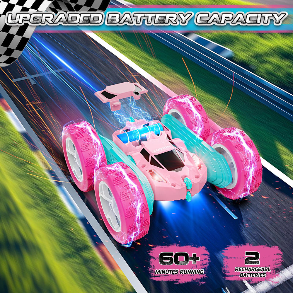 cosone pink RC car rear view shows sturdy build and reliability