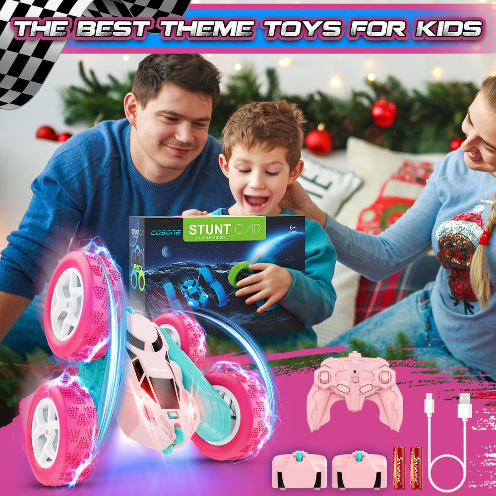 Cosone RC pink car quiet operation supports calm play sessions.