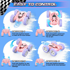 Cosone RC Stunt Car with 2-4GHz remote for quick responsive control.