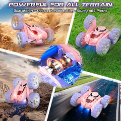 Cosone RC Stunt Car quiet operation ideal for calm playtimes.