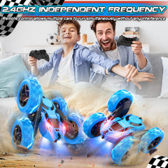 Cosone remote-control car blue 2.4GHz coverage enabling multi-car play.