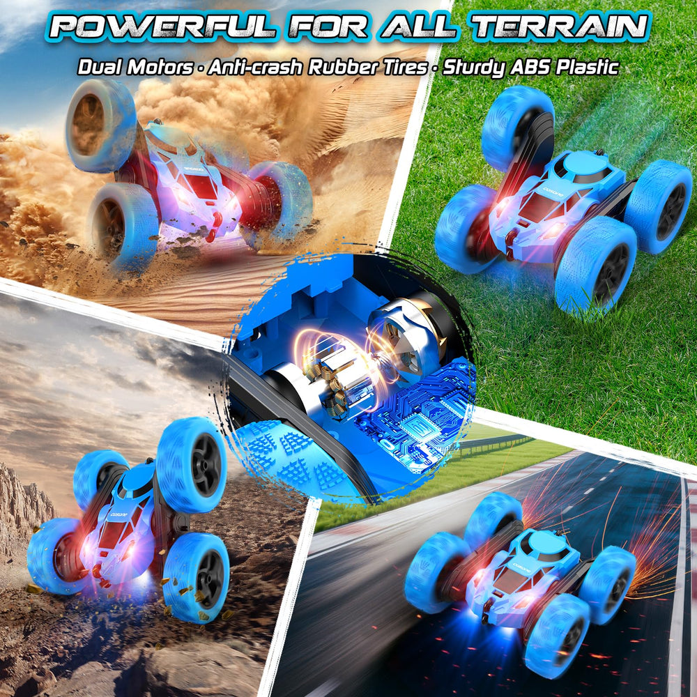 Cosone remote-control car blue durable ABS body.