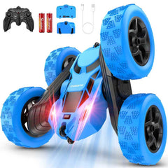 Cosone remote-control car blue front view for smooth steering and control.