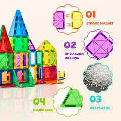 Cossy magnet tiles with strong magnets enabling stable builds