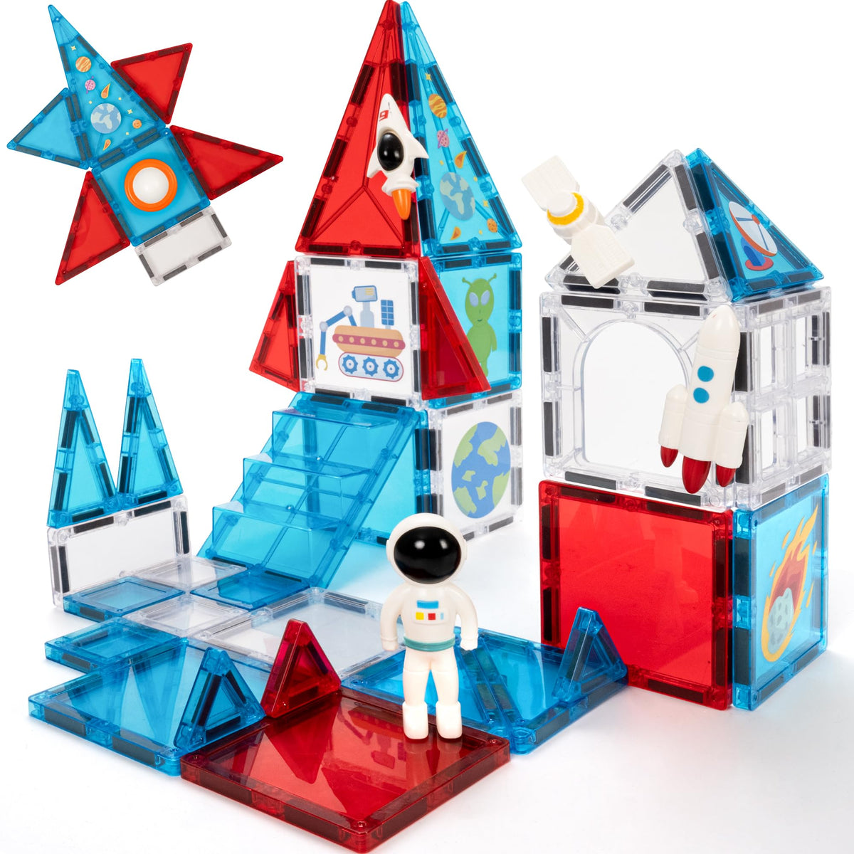 cossy space tiles rocket tile secures stable rocket builds for imaginative play