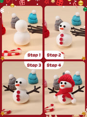 Cosweet colorful scarfs inspire cozy, personalized snowman designs.
