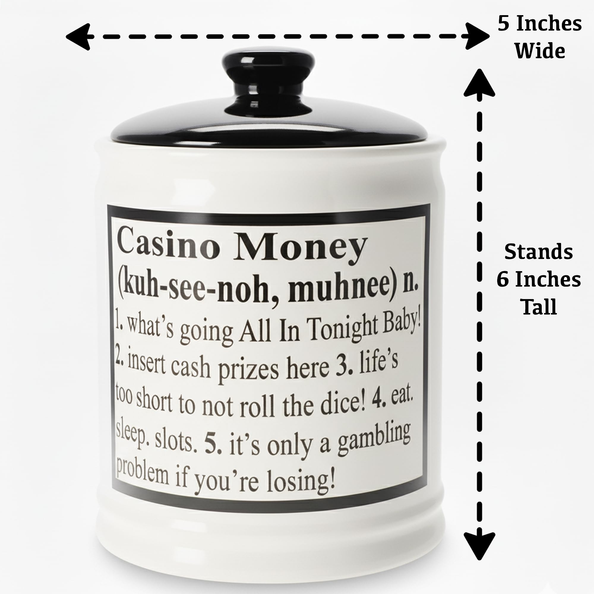 Cottage Creek Casino Money Piggy Bank doubles as chic office decor and conversation starter.