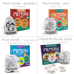 Group play scenario with adults and kids enjoying Cottify memory game