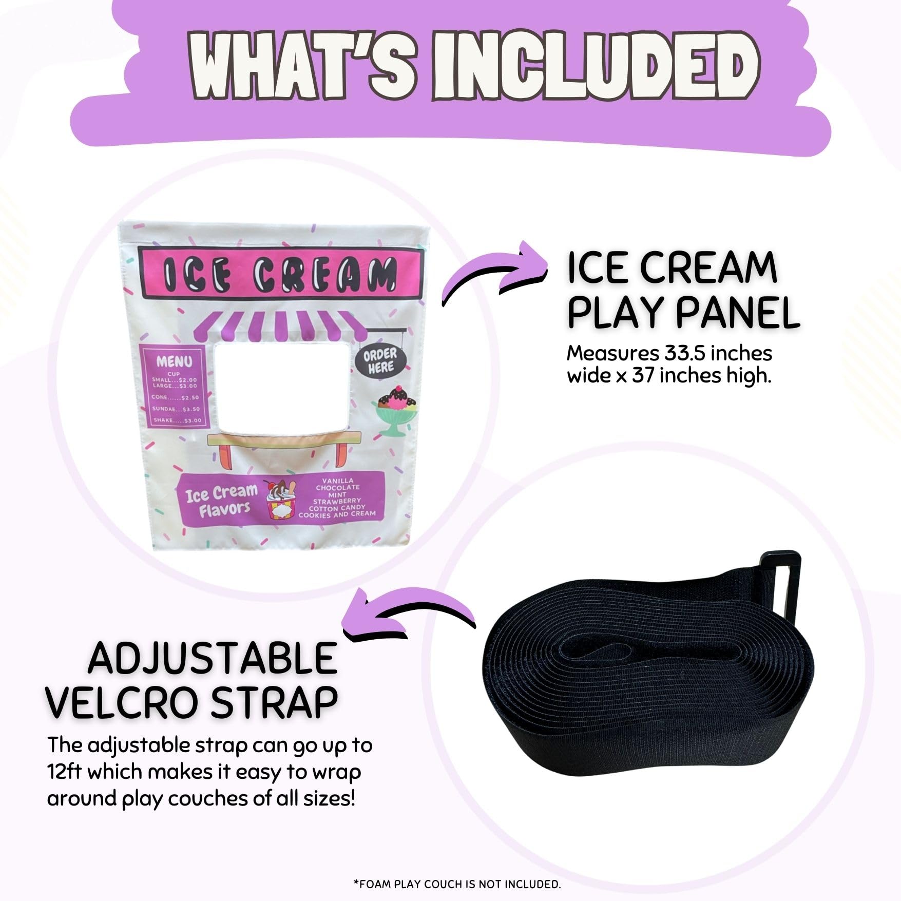 Couch Swag play panel installing quickly for instant play scenery
