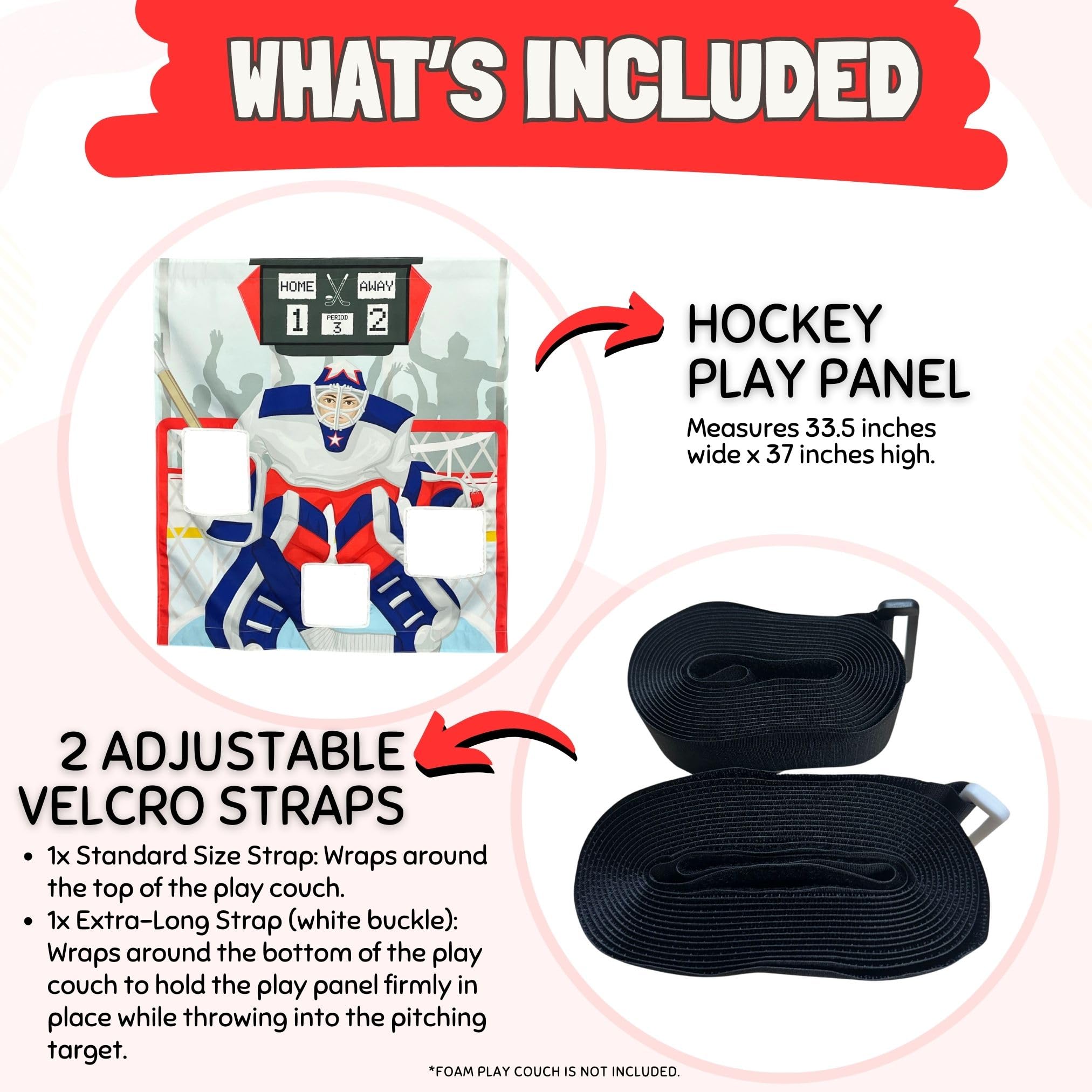 Couch Swag Hockey Play Panel compatible with many play couches.