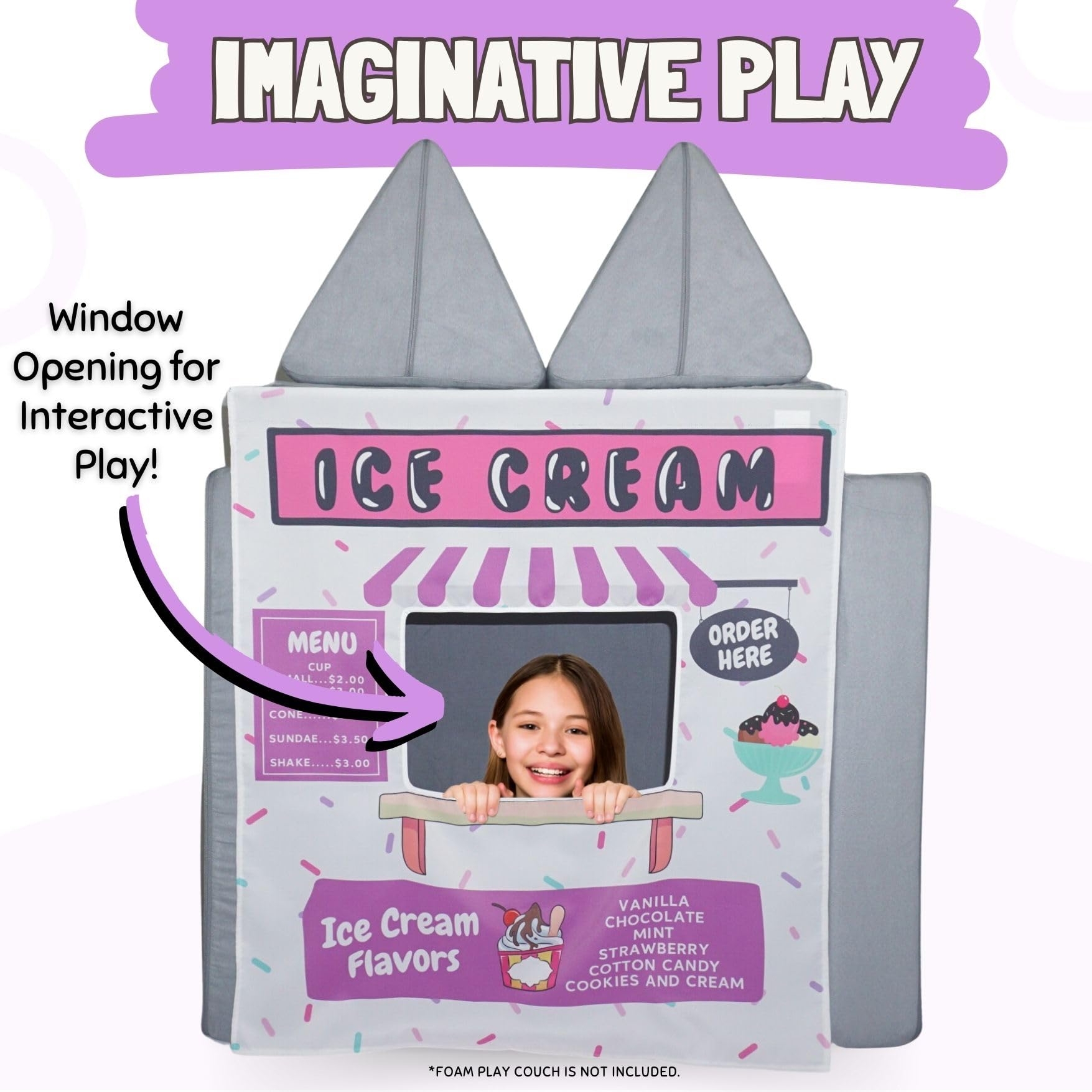 Couch Swag ice cream themed panel invites kids to create flavors and stories