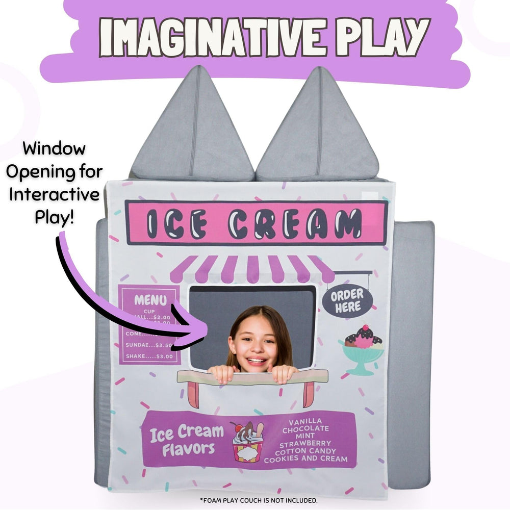 Couch Swag ice cream themed panel invites kids to create flavors and stories
