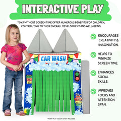Couch Swag Play Panel dangling brushes stimulate sensory exploration