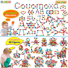 COUOMOXA magnetic toy with rods and balls supports collaborative and creative play