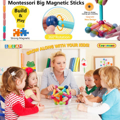 COUOMOXA magnetic toy classroom center scene fosters teamwork and design challenges