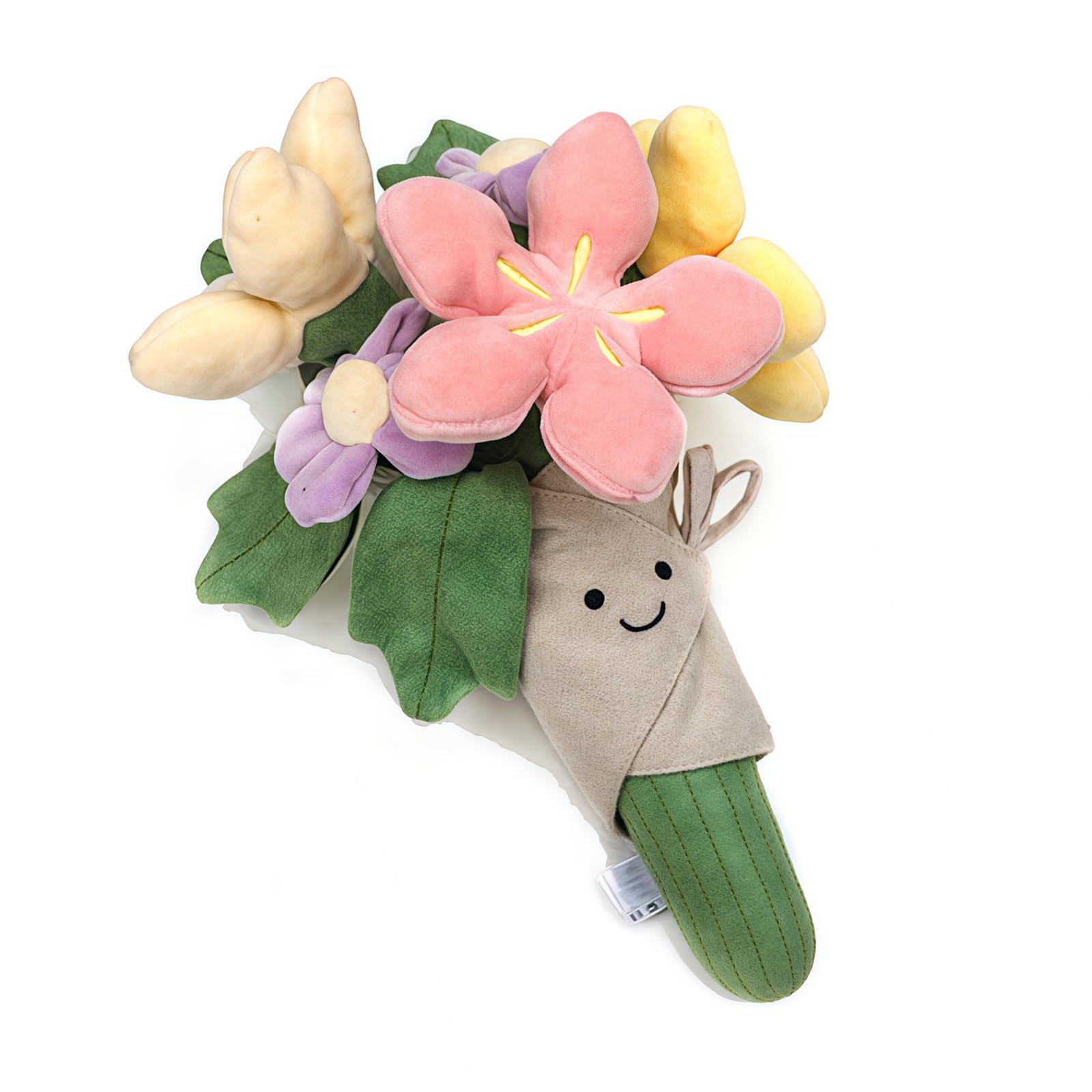 Courtco cute flower plush doll with a soft, huggable smiling face.