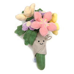 Courtco cute flower plush face shows soft, skin-friendly material ideal for cuddling