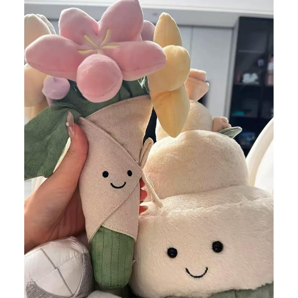 Courtco flower plush decor for parties, shelves, and beds.
