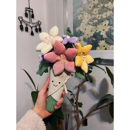 Courtco smiling flower plush toy adds colorful decor and playful vibes