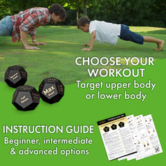 Covelico fitness dice used in group workout for family fitness