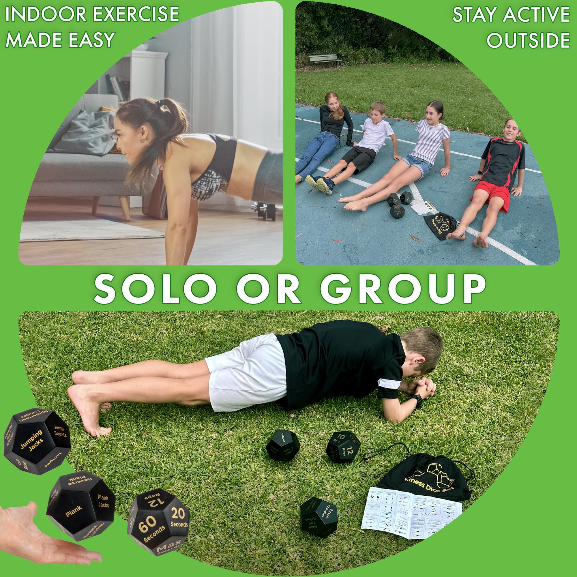 Covelico dice with reps-time focus for interval training
