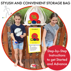Covelico footbag weighs 1.6 oz for quick starts.